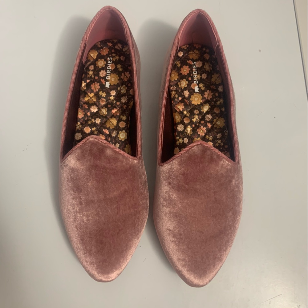 Birdies Heron flats in a pink suede *NEW*